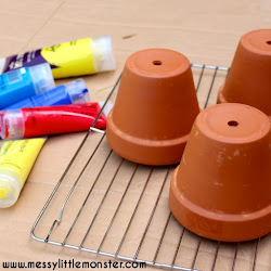 flower painting pour pot pots diy craft easy rainbow gift monster fun teacher kid