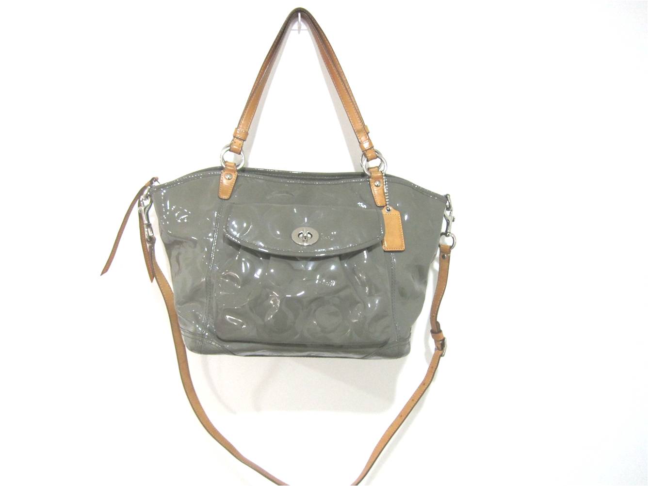 The Bags Affairs ~ Satisfy your lust for designer bags: COACH GREY LEAH PATENT LEATHER TOTE ...
