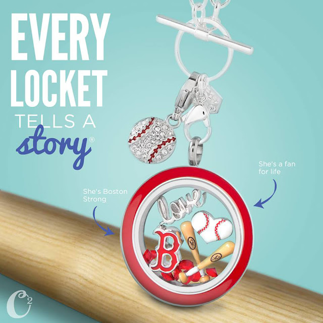 Boston Red Socks Origami Owl Living Locket | Shop StoriedCharms.com and create your own locket to support your little league, high school or college player or your favorite pro team