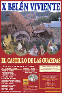 Cartel del Belén Viviente en Castillo de las Guardas 2012