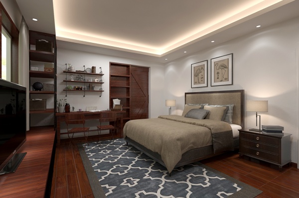 Home bedroom MAX renderings design Free 3d max models