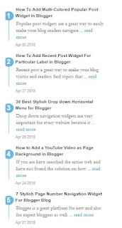 9 Best Recent Post Widget For Blogger Blog