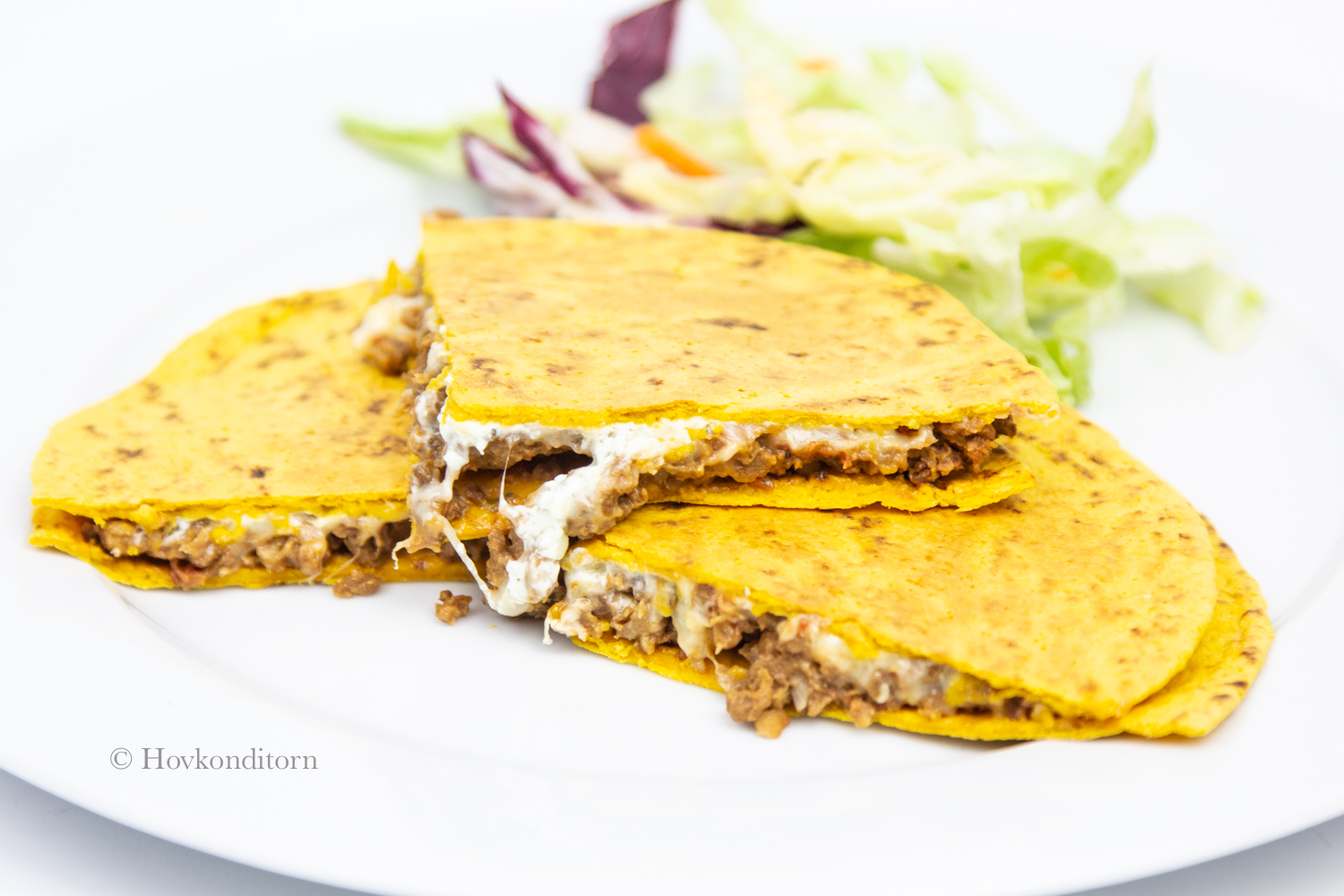 Soy Minced Meat Mixture Quesadilla