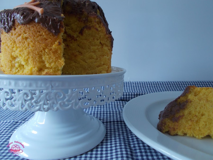 Bizcocho de naranja con Nutella