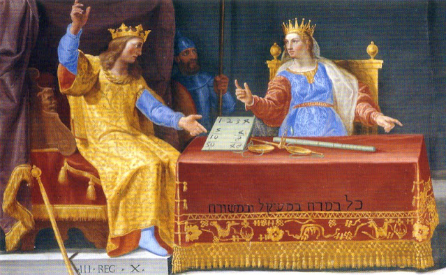 Фреска де «Salomón y la Reina de Saba» в библиотеке Эскориала