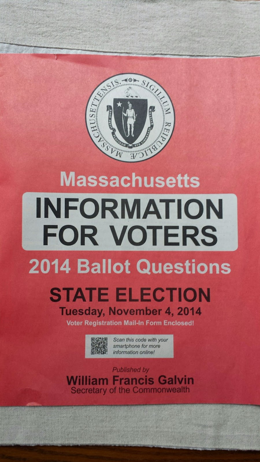 MA Information for Voters - Nov 4, 2014
