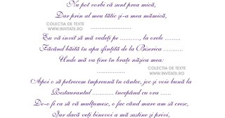 Invitatii Ro Invitatii De Nunta Si Botez Unicat Texte Invitatii