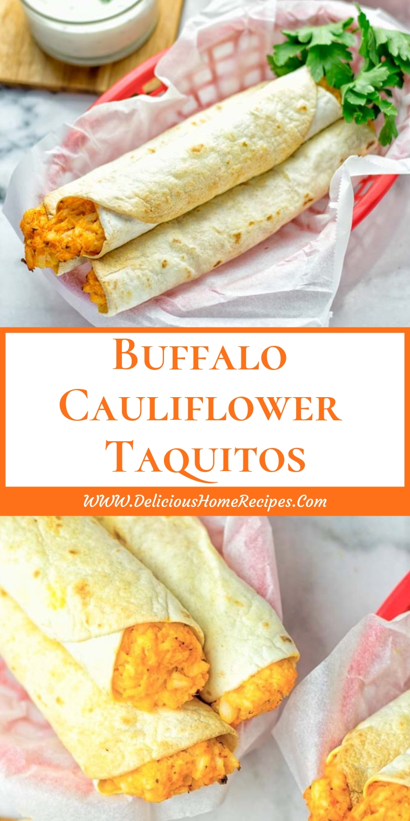 Buffalo Cauliflower Taquitos Buffalo Cauliflower Taquitos