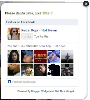 Cara Memasang Widget Like Box Facebook Melayang Di Blogger