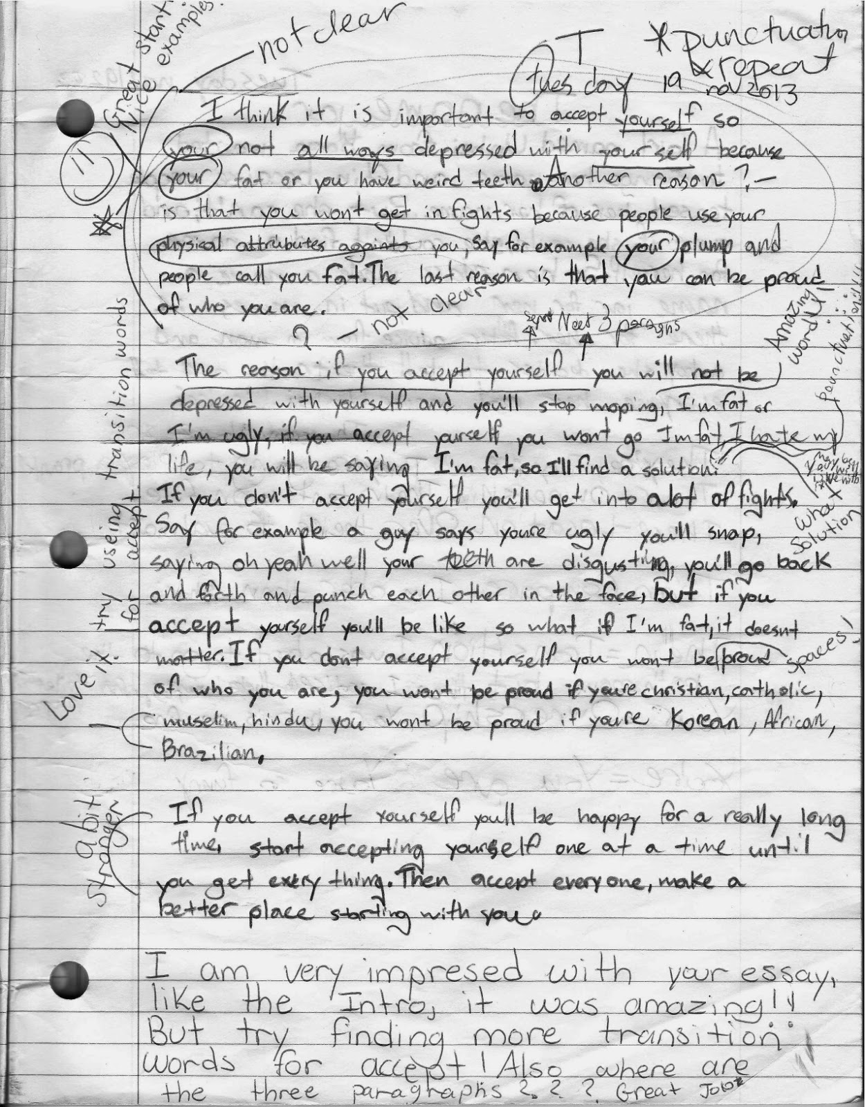 Fictional narrative essay