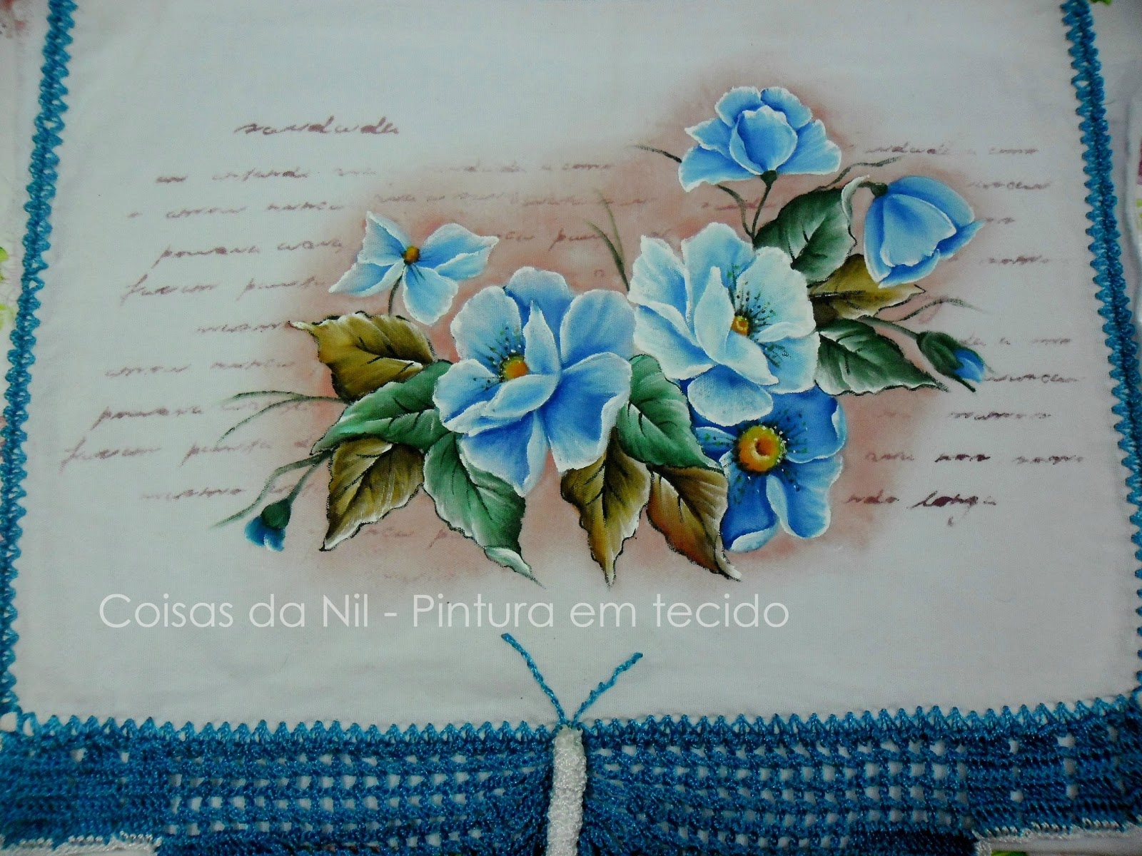Featured image of post Pintura Em Tecido Flores Azuis