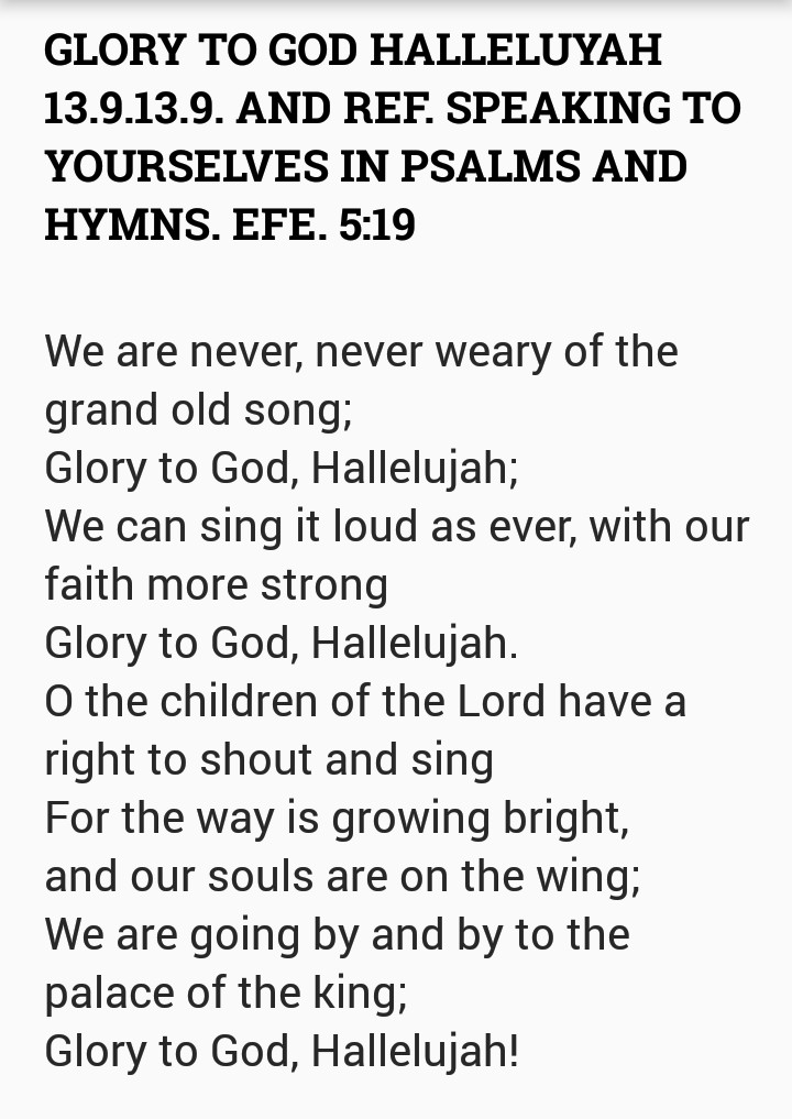 Tonic solfa of We are nevery never weary (Ko su wa lati ma ko orin to