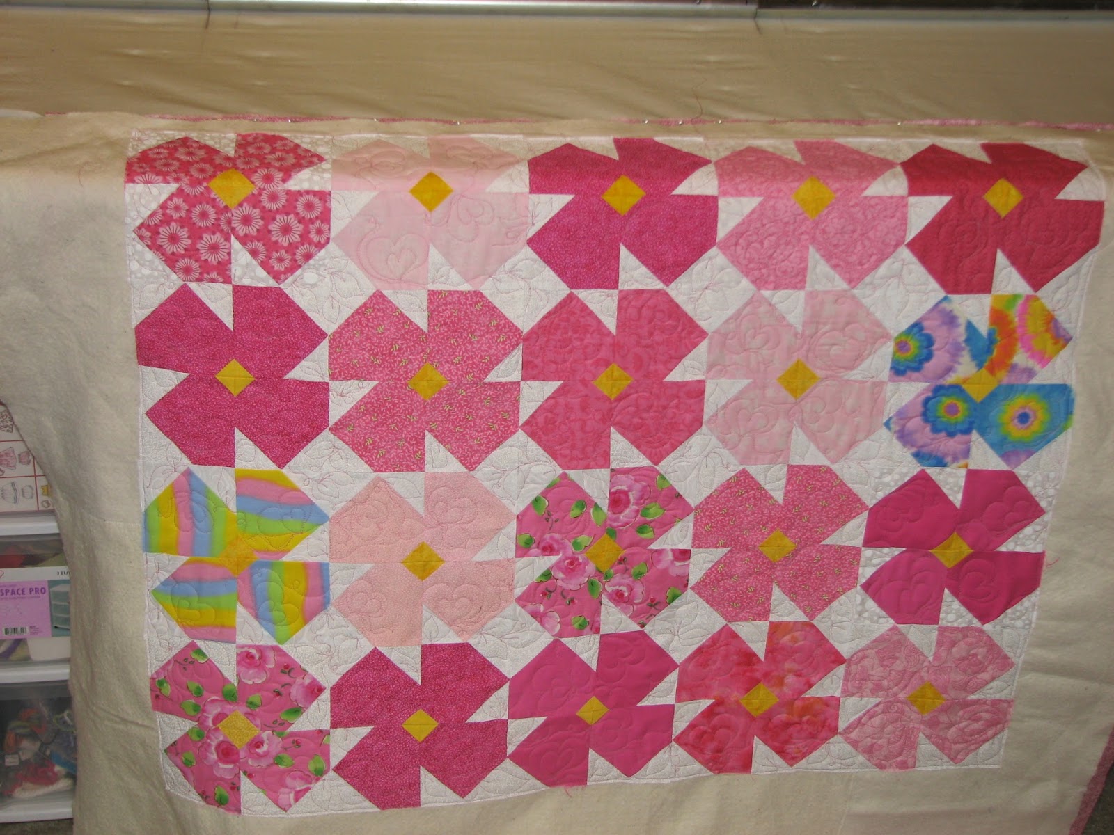 The Crafty Quilter's Closet Baby Quilt for a Baby.