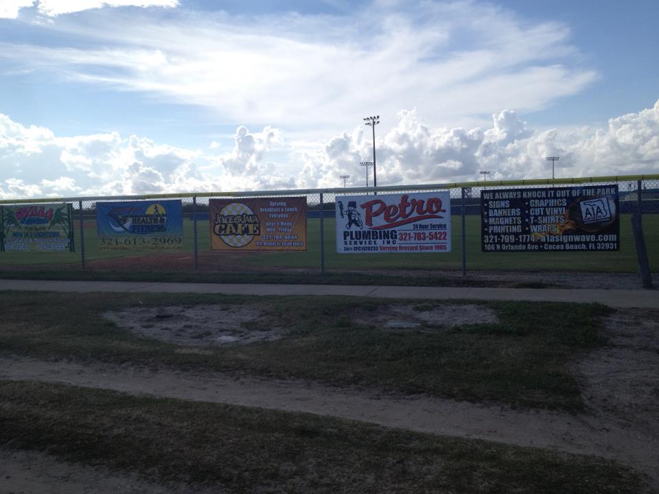 A1A Sign Wave Cocoa Beach High School Baseball Banners // A1A Sign Wave