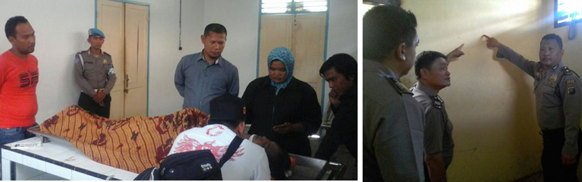 Jenazah Rifzal yang tewas di sel tahanan polres dan pihak kepolisian saat melakukan olah TKP. Jenazah Rifzal yang tewas di sel tahanan polres dan pihak kepolisian saat melakukan olah TKP.