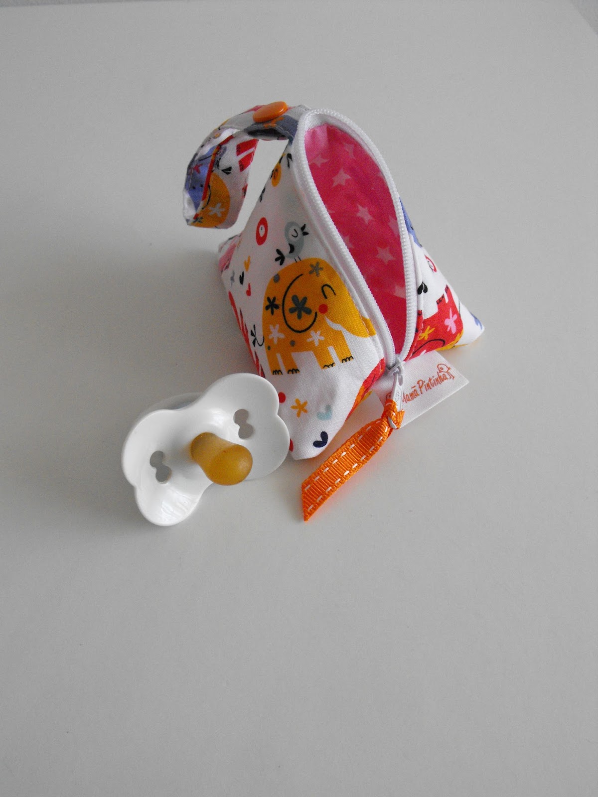 elephants green and blue brown paci pod pacifier holder