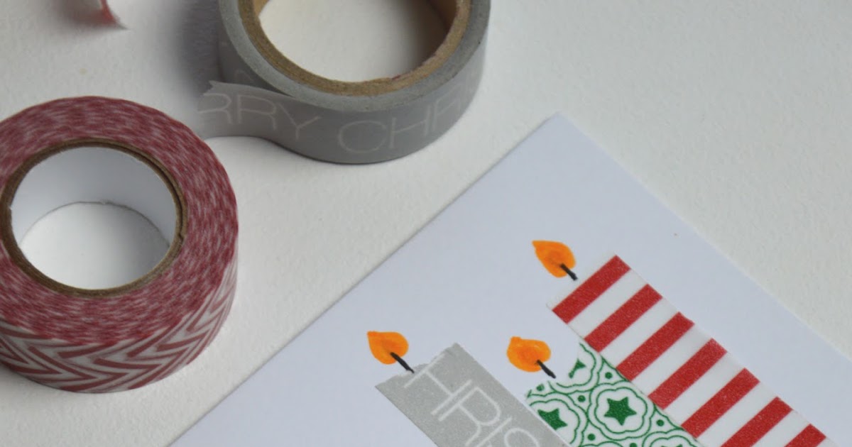 Kinderleichte Weihnachtskarten mit Masking Tape selbst gemacht ♥