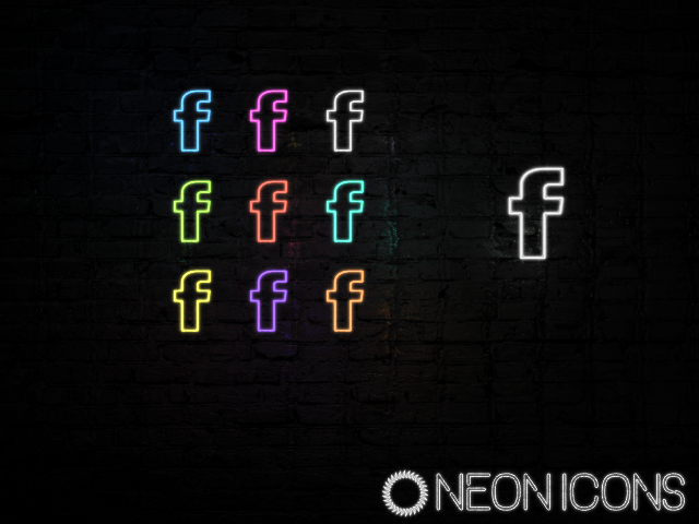 Facebook neon icon