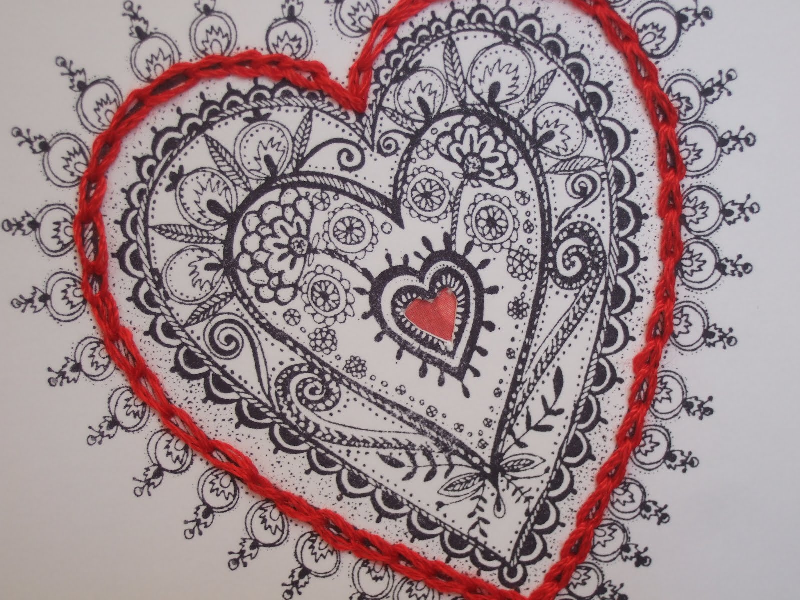 Made By Joanne: stamp and stitch valentine card