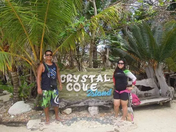 At the Crystal Cove Island entrance in Boracay