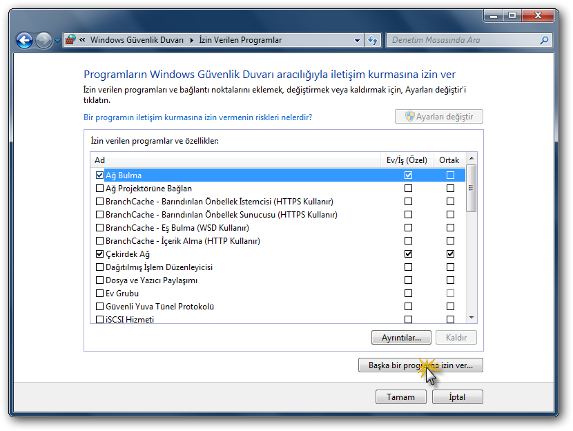 Windows Güvenlik Duvarı Bir Programa İzin Vermek Vermemek enpedi Windows Güvenlik Duvarı Bir Programa İzin Vermek Vermemek enpedi