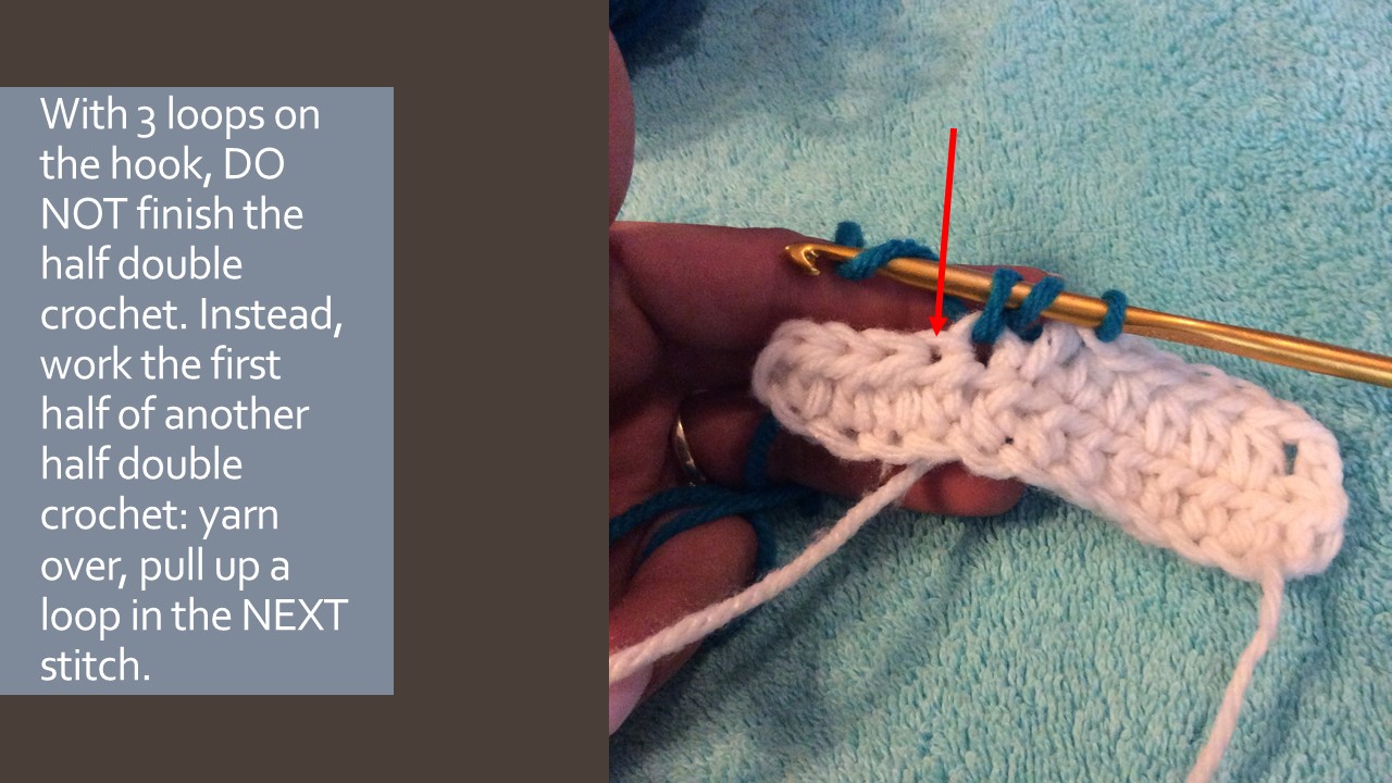 Hook and Yarns by EveryDayWomanCrochet Learn the Half Double Crochet Decrease or Half Double