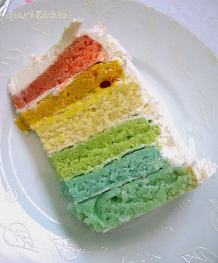 Rainbow Cake With Natural Food Coloring - Sew Historically