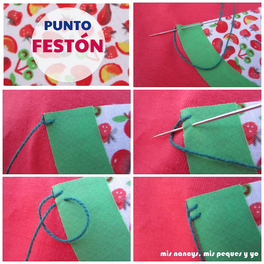 mis nancys, mis peques y yo, tutorial punto feston explicacion