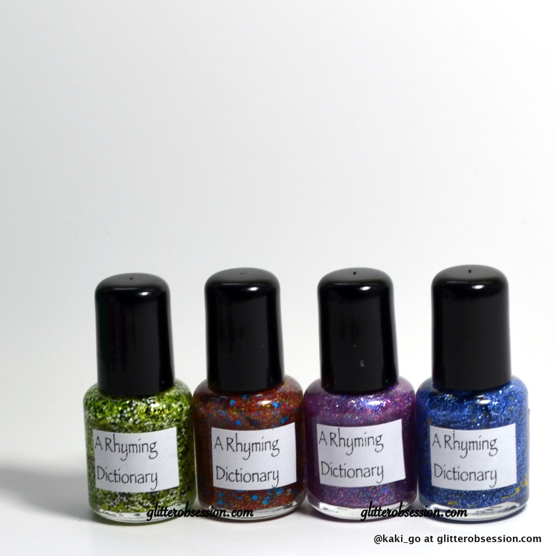 glitter obsession A Rhyming Dictionary Swatches!!