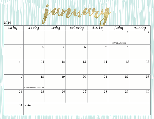 Absolutely free PRINTABLE 2016 CALENDARS - Oh Hence Magnificent Blog site photo regarding Pretty Printable Calendars identified as Absolutely free PRINTABLE 2016 CALENDARS - Oh Hence Stunning Web site