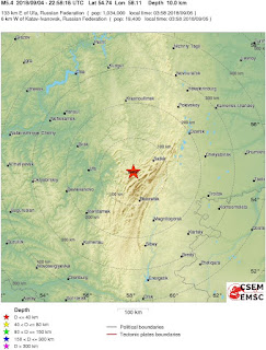 Cutremur moderat cu magnitudinea de 5,4 grade in regiunea Muntilor Urali, Rusia