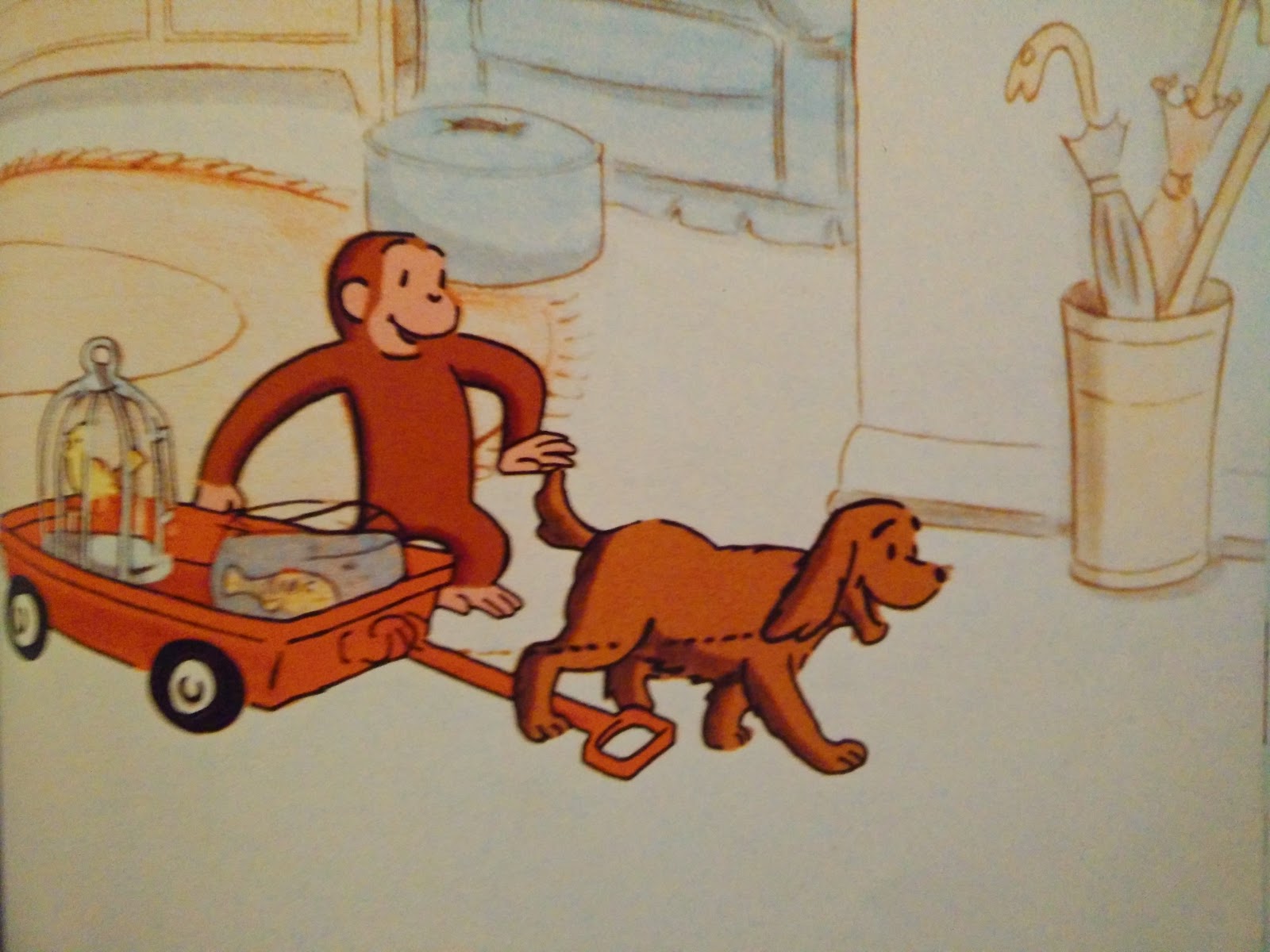 The Big Grumpy Couch Curious Walks the Pets