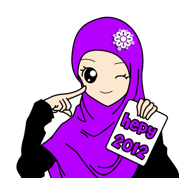 Fizgraphic Freebies Cartoon Muslimah  New Year 2012