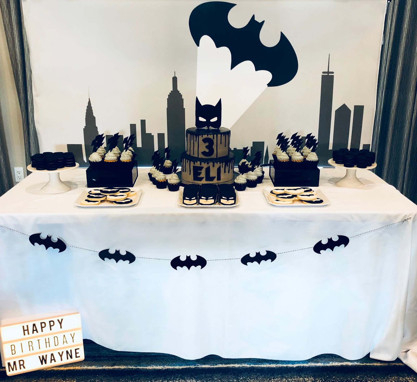 Modern Monochromatic Batman Party Ideas Celebration Stylist