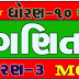 Standard 10 Maths Chapter 3 MCQ Solution In Gujarati