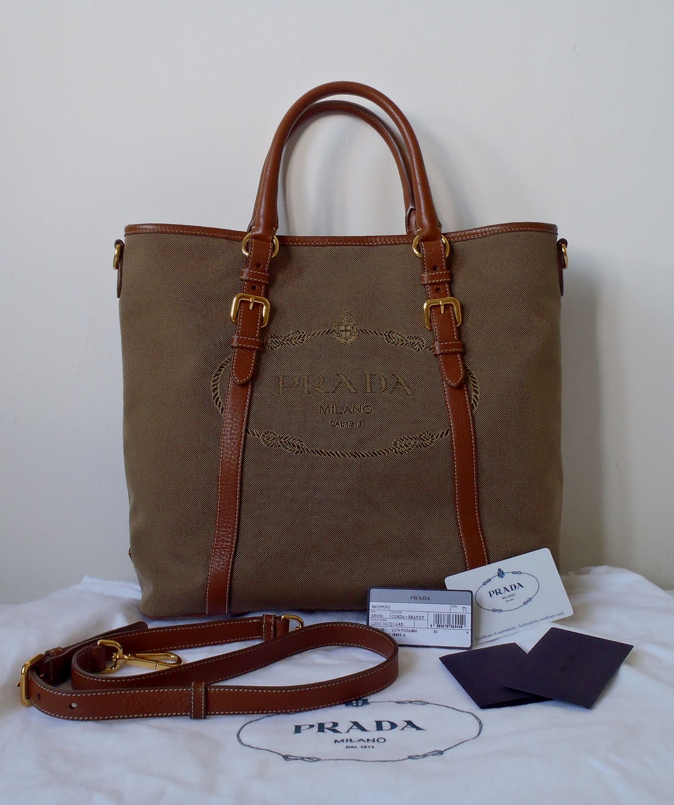 EADY STOCK PRADA SHOPPING CROSSBODY JACQUARD TOTE (SOLD) SHOPPE FOR SHOP