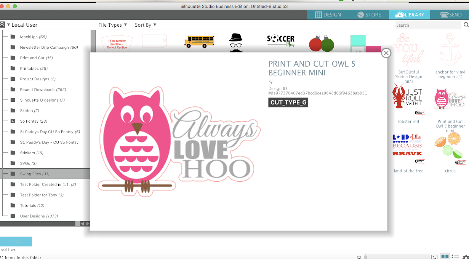 Larger Silhouette Studio Library Design Preview (V4.2 Series