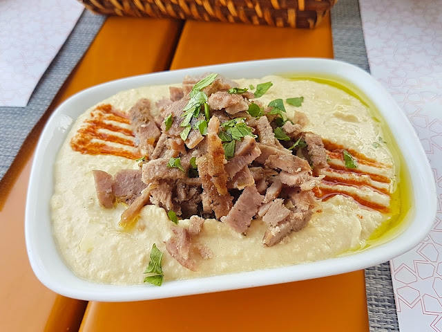 Hummus with Beef Donner - Iskender Doner, Kuwait
