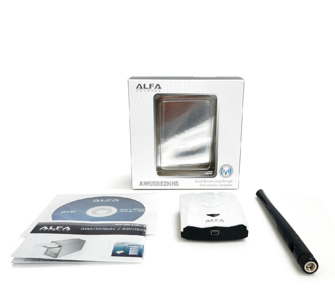 ALFA NETWORK ALFA AWUS052NHS 802.11n Dual Band 2.4/5 GHz WiFi USB Adapter
