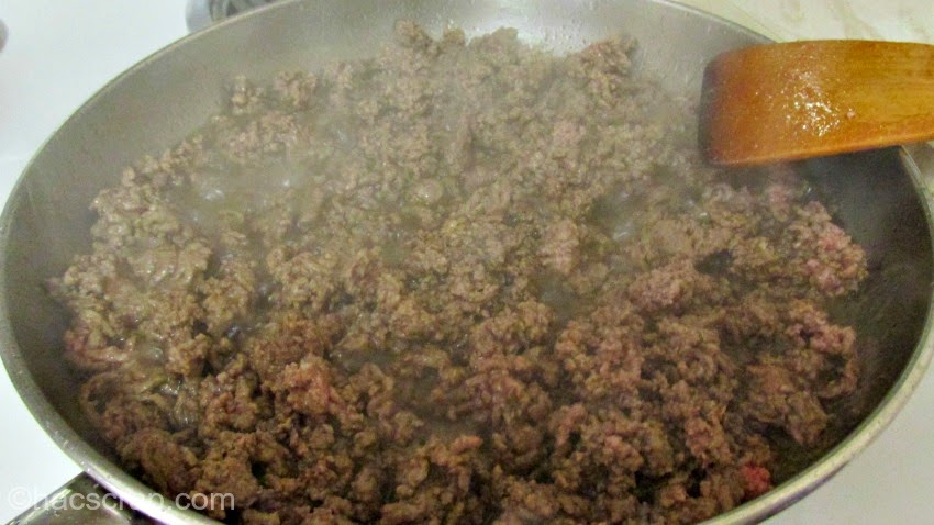 Browning the Ground Beef for Slow Cooker Chili
