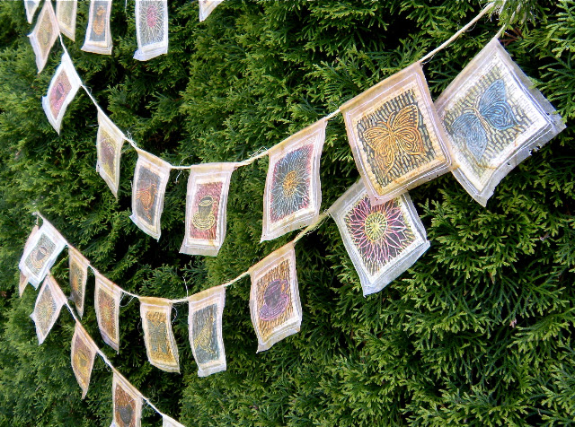 art in red wagons: spring banners