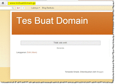 cara mengganti domain blogspot