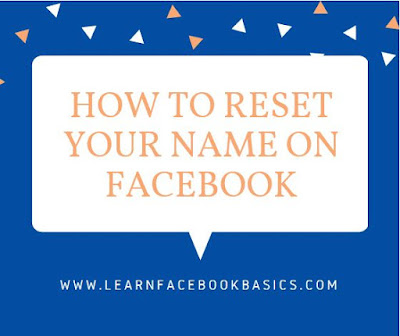 How to Reset Your Name on Facebook