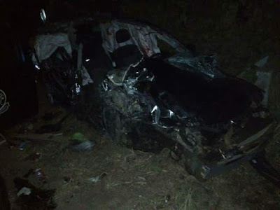 Photos from the fatal accident that claimed the life of sexy Ghanaian dancehall artist, Ebony Reigns