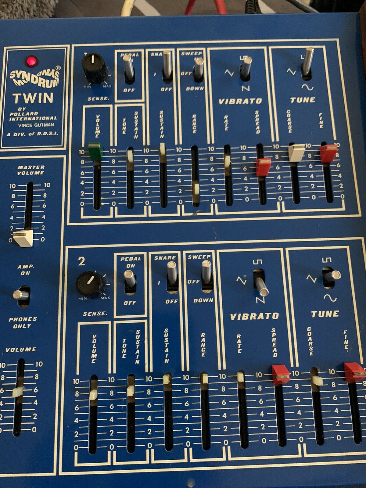 MATRIXSYNTH Pollard Syndrum Model 278 Analog Drum Synth & Pad SN 1065