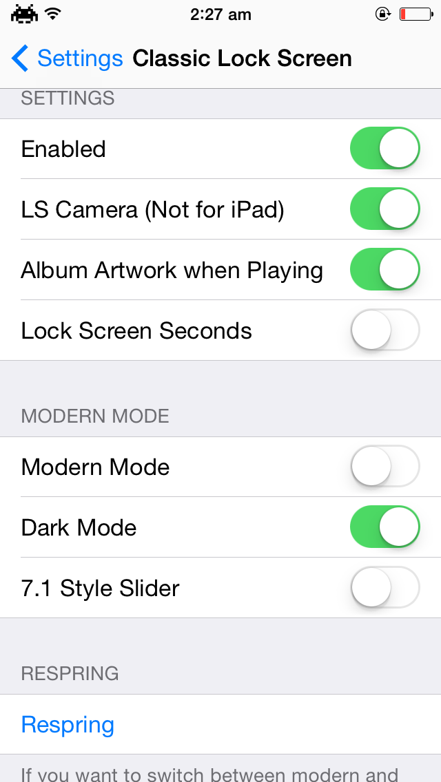 ClassicLockscreen tweak lets you change your iOS 7 lockscreen to old