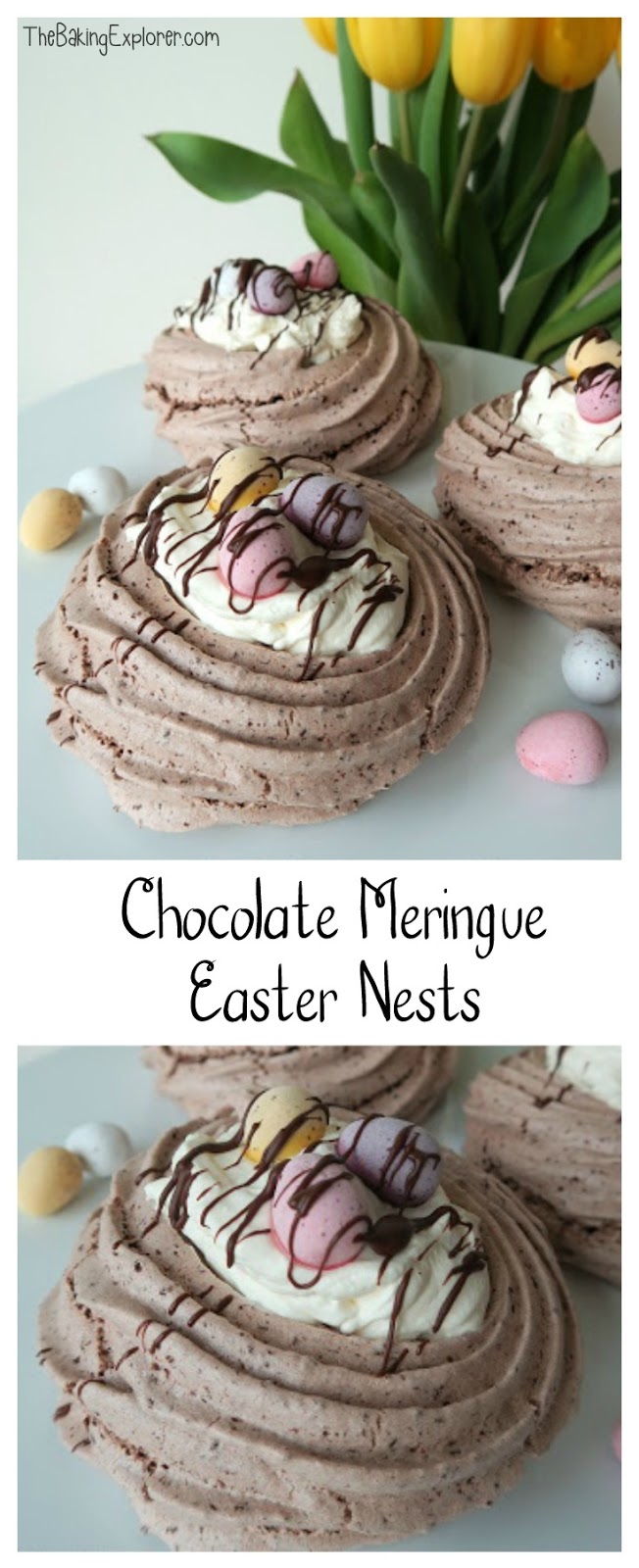 Chocolate Meringue Easter Nests The Baking Explorer