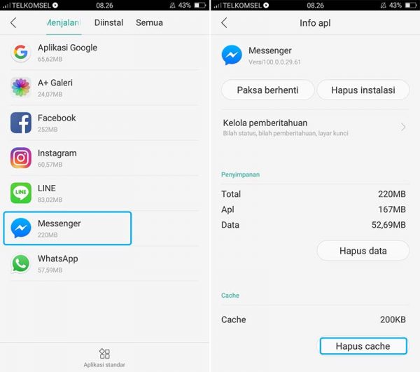Messenger tidak bisa dibuka