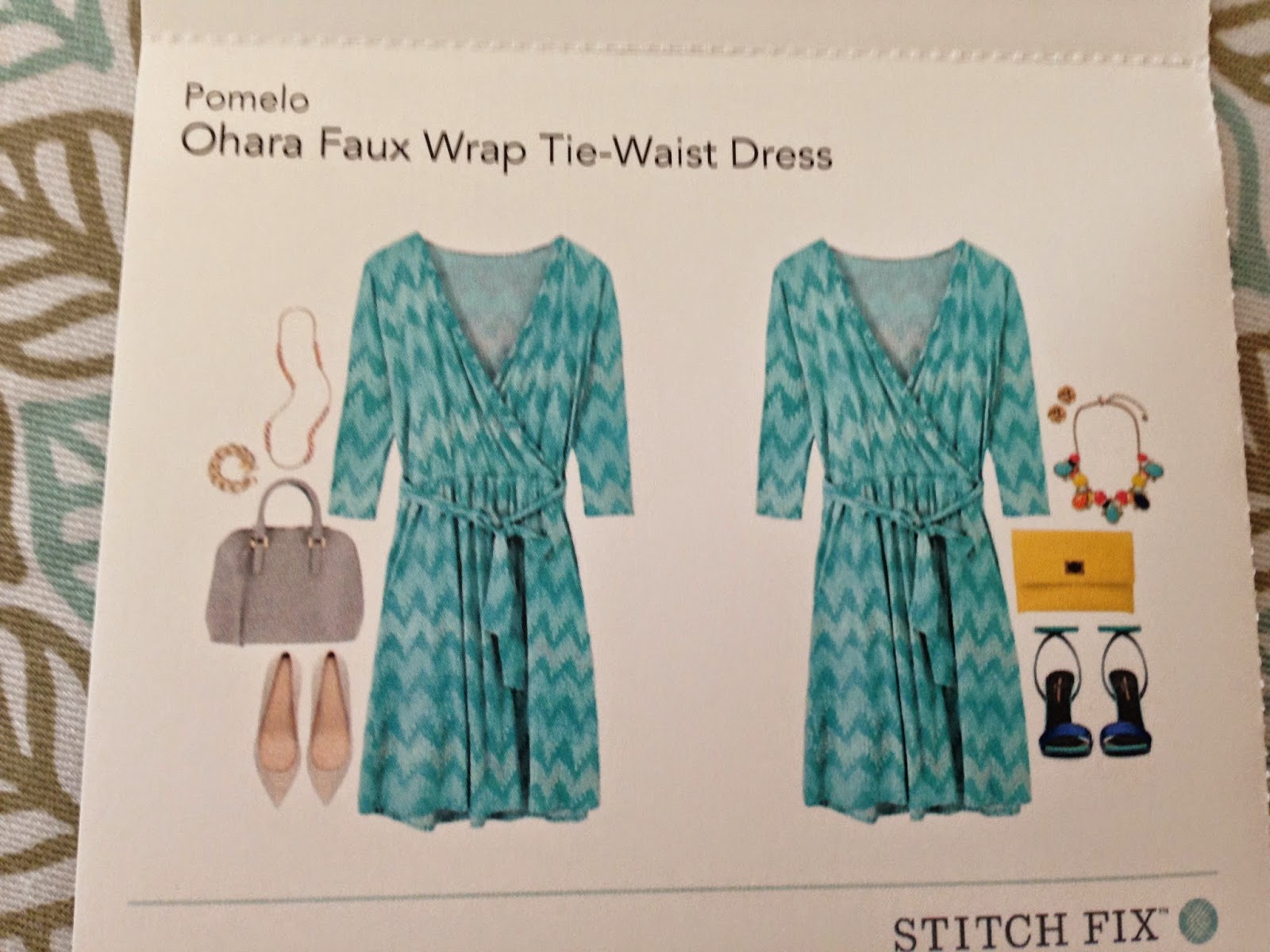 Stitchfix, Ohara Faux Wrap Tie Waist Dress