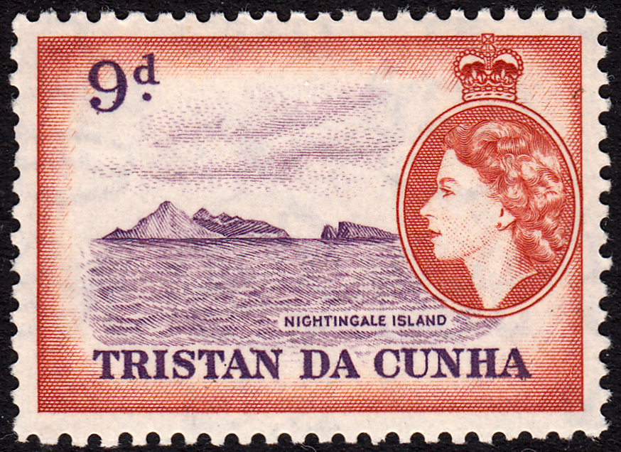 Engraved Stamps! Tristan da Cunha 1954 Definitives